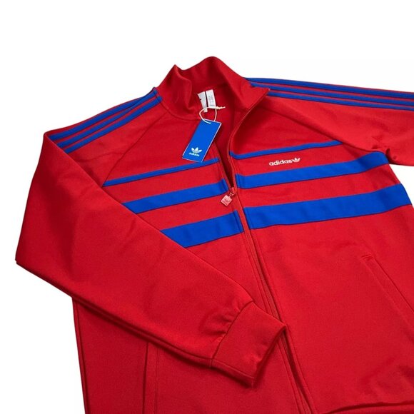Adidas Originals The First Track Top Jacket Mens Size L SLIM FIT Scarlet Red NWT - Picture 4 of 11